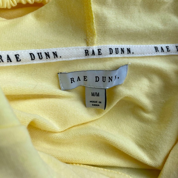 RAE DUNN. Yellow Hooded Sweatshirt w/Drawstring Graphic Print “HELLO SUNSHINE” - Picture 13 of 16